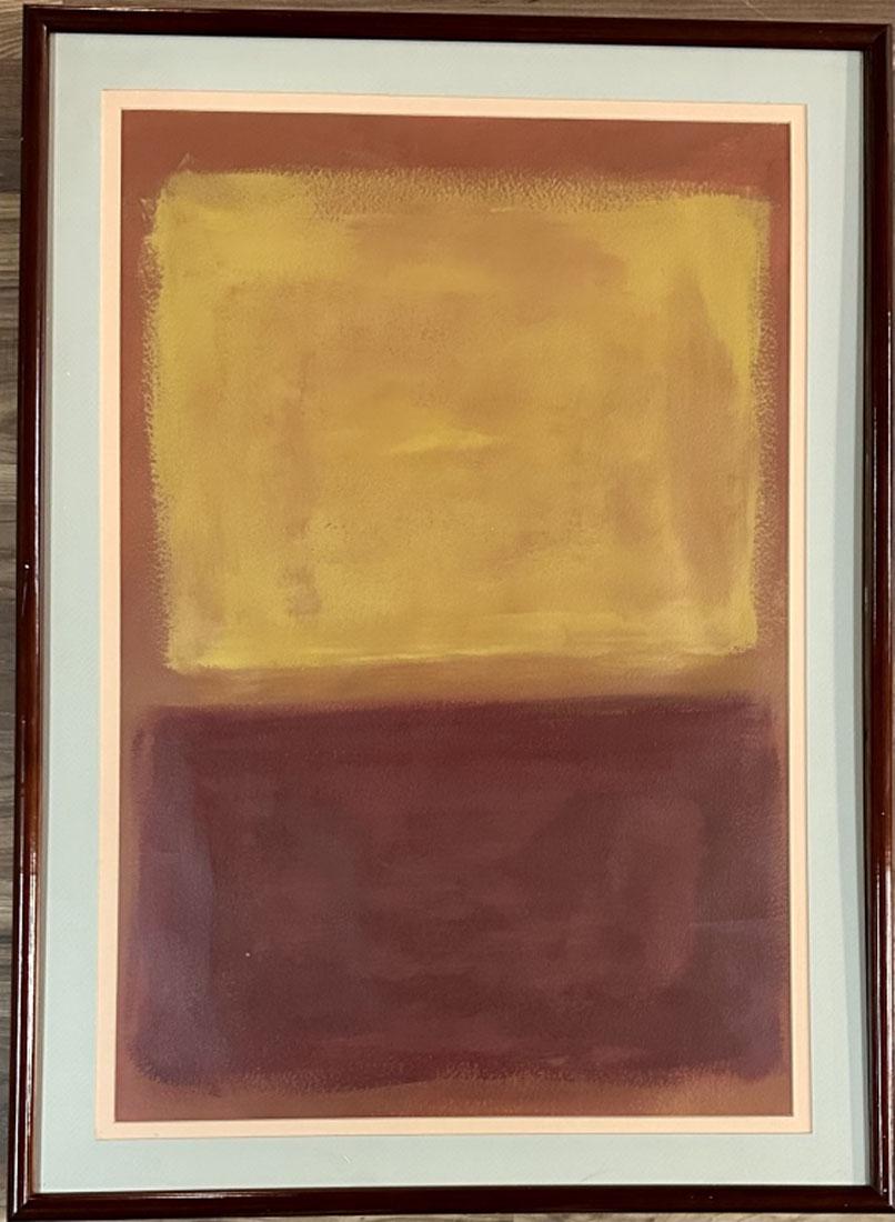 MARK ROTHKO OIL ON PAPER ABSTRACT PAINTING (1 of 3)