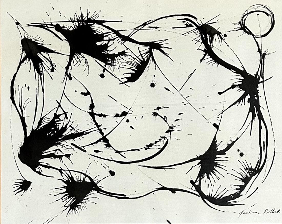 JACKSON POLLOCK OIL PAINTING (AMERICAN) (1 of 3)