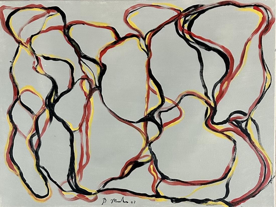 BRICE MARDEN ABSTRACT OIL ON CANVAS  (B.1938) (1 of 3)