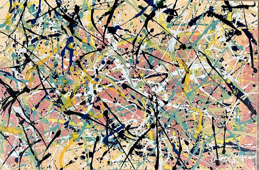 JACKSON POLLOCK (AMERICAN) OIL ON CANVAS (1 of 3)