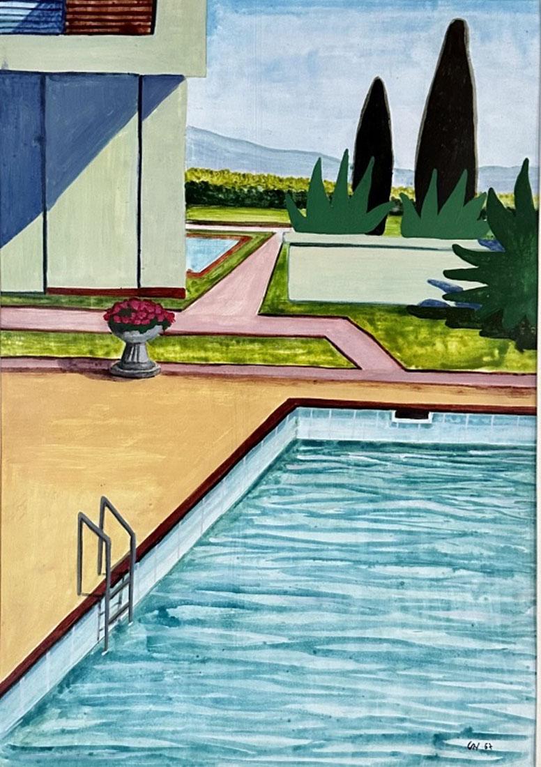 DAVID HOCKNEY (B.1937) OIL PAINTING (1 of 3)