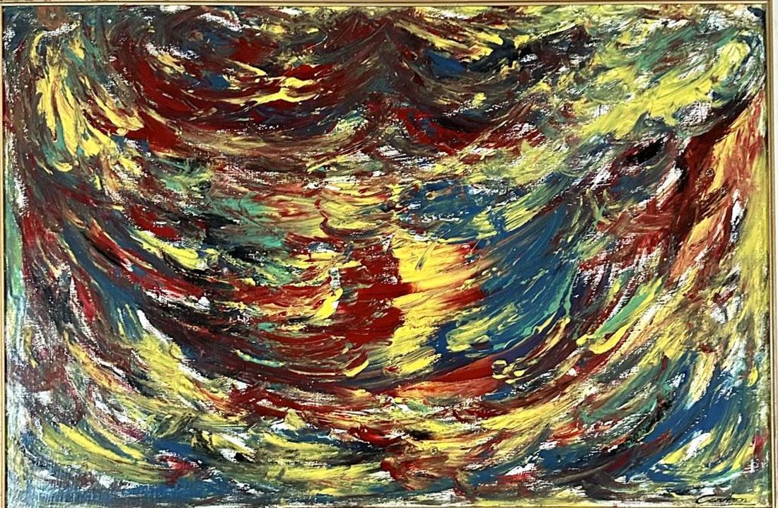 NORMAN CARTON OIL ON CANVAS (AMERICAN) (1 of 4)