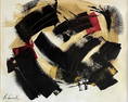 GERARD ERNEST SCHNEIDER ABSTRACT OIL ON PAPER
