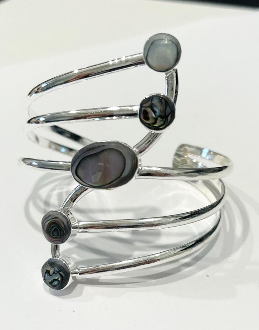 ELITE STERLING SILVER ABALONE CUFF BRACELET (1 of 1)