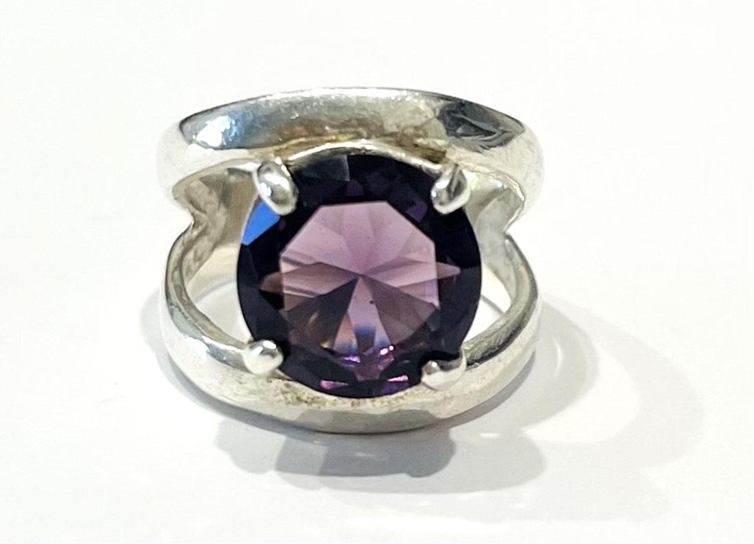 EXQUISITE LAVENDER AMETHYST ROUND 4CT STERLING RING (1 of 1)