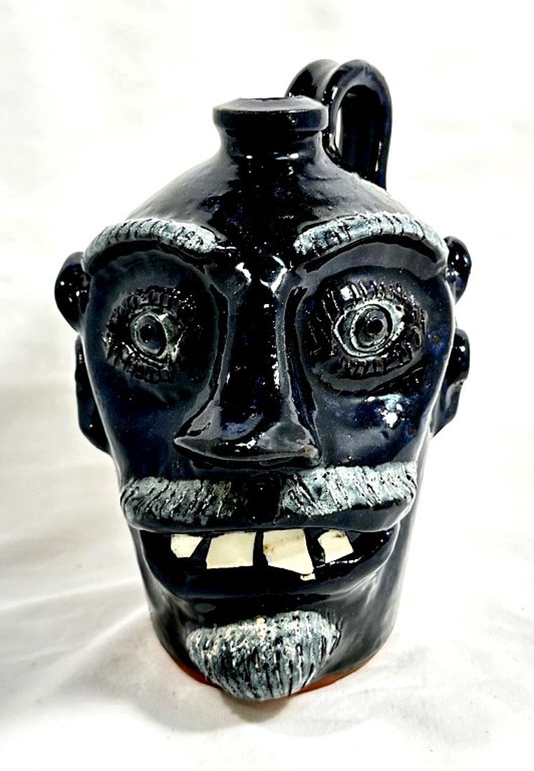 BOBBY FERGUSON (AMERICAN, 20TH C.) FOLK ART JUG (1 of 3)