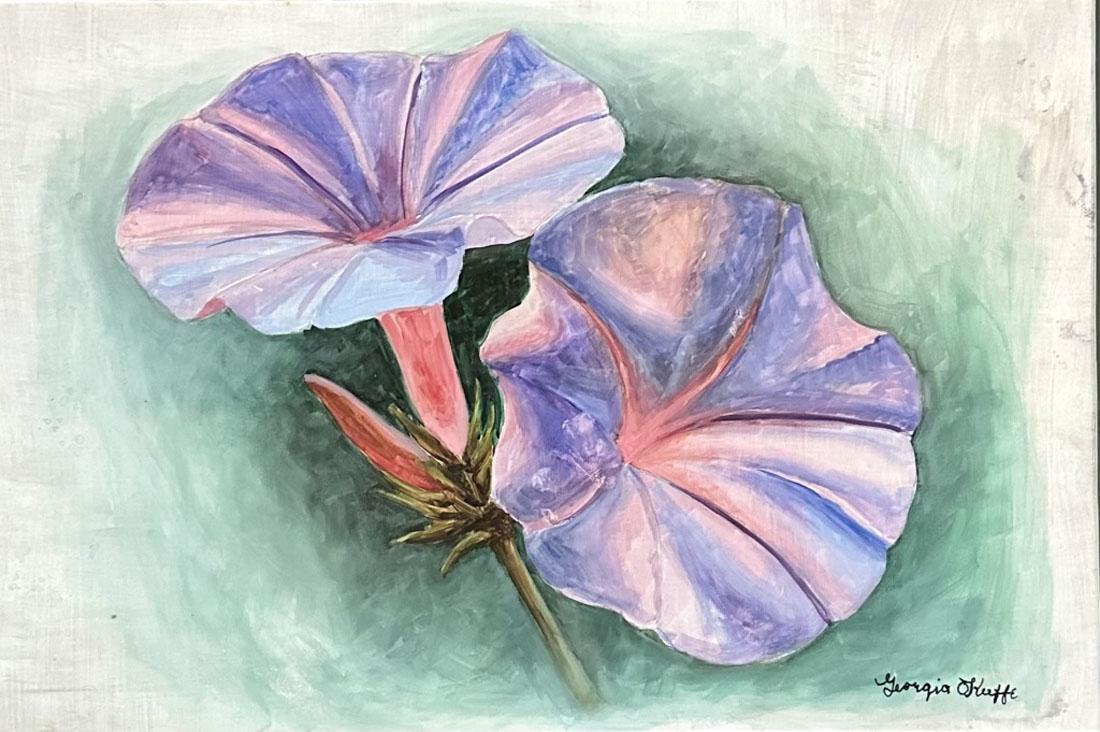 GEORGIA O' KEEFE (1887-1986) OIL ON PAPER (1 of 3)