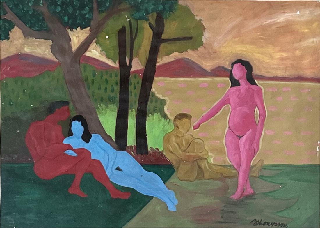 BOB THOMPSON (1937-1966) OIL ON PAPER (1 of 3)