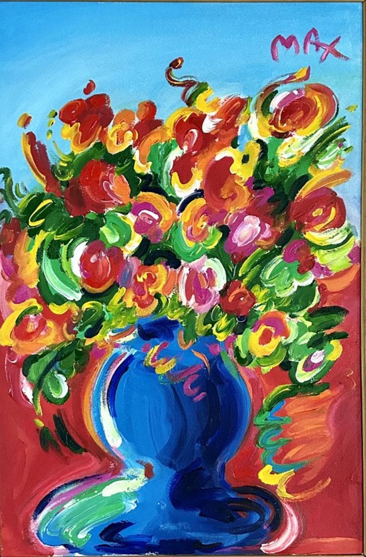 PETER MAX  (b. 1937) OIL ABSTRACT PAINTING (1 of 4)