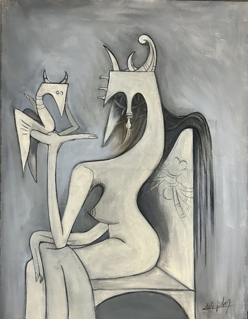 WIFREDO LAM OIL ON CANVAS (1902-1982) (1 of 3)