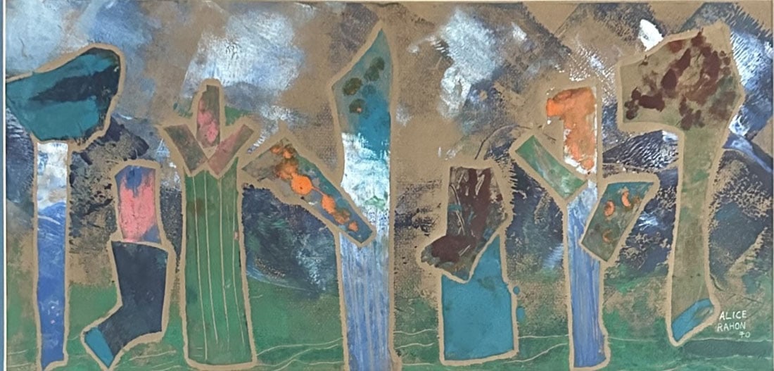 ALICE RAHON (1904-1987) ABSTRACT OIL PAINTING (1 of 3)