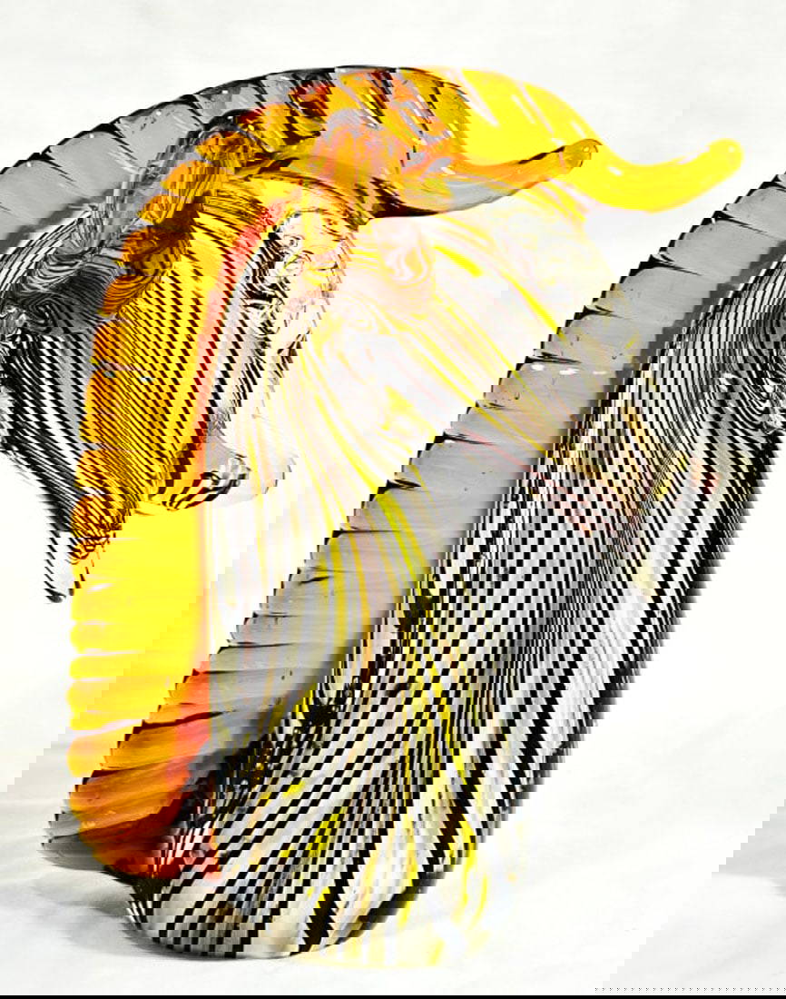 Outstanding Murano Glass Horse Head Sculpture Auction