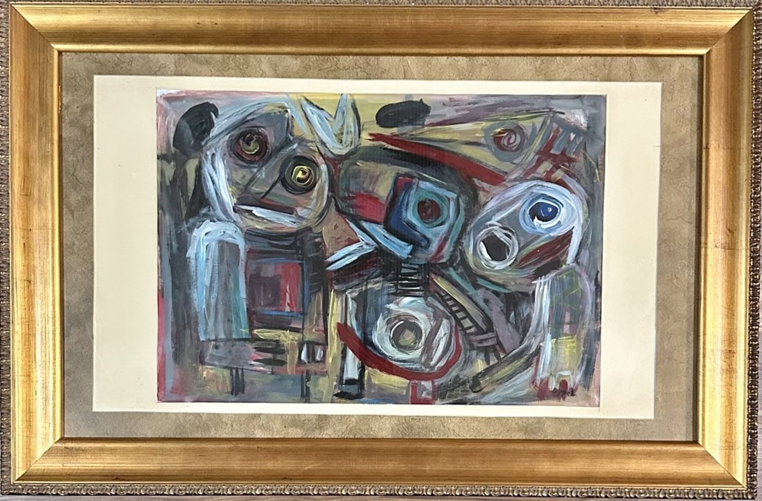 KARREL APPEL OIL ON PAPER ABSTRACT (1 of 3)
