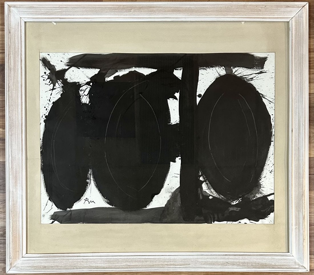 Robert Motherwell Abstract Oil Painting Auction
