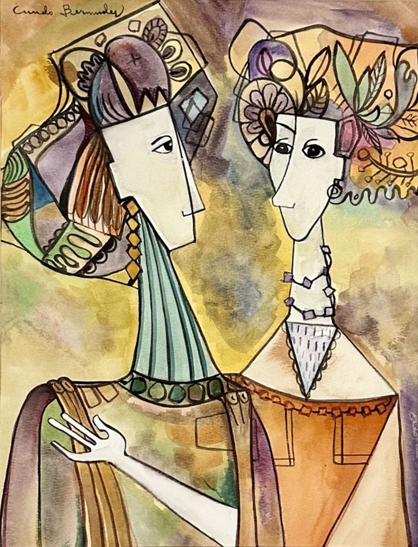 CUNDO BERMUDEZ WATERCOLOR ON PAPER (1 of 3)