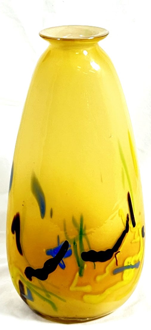 MAGNIFICENT ABSTRACT GALLERY ART GLASS VASE (1 of 1)