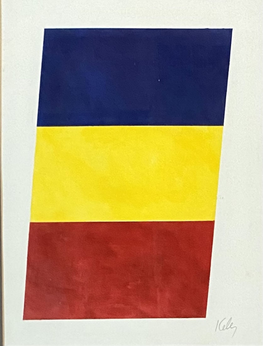 ELLSWORTH KELLY PENCIL SIGNED LITHOGRAPH (1 of 3)