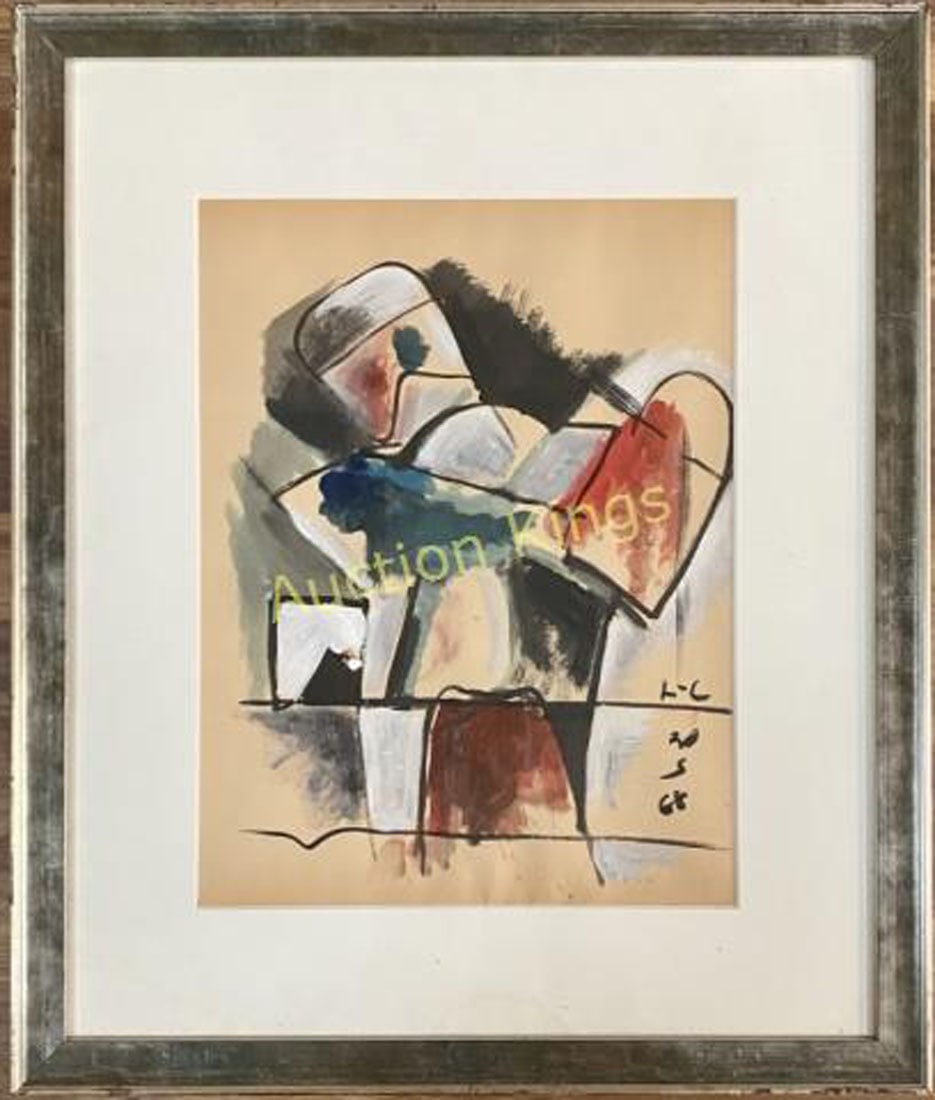 LE CORBUSIER (1887-1965) OIL ON PAPER (1 of 3)