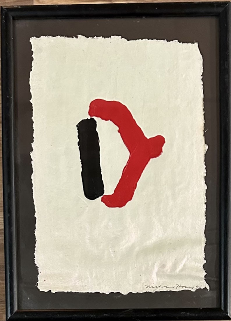 NICHOLAS HOWEY OIL ON SILK CLOTH (1 of 2)