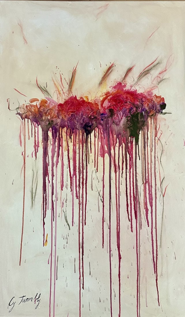 CY TWOMBLY EXTRA LARGE ABSTRACT OIL ON CANVAS (1 of 3)