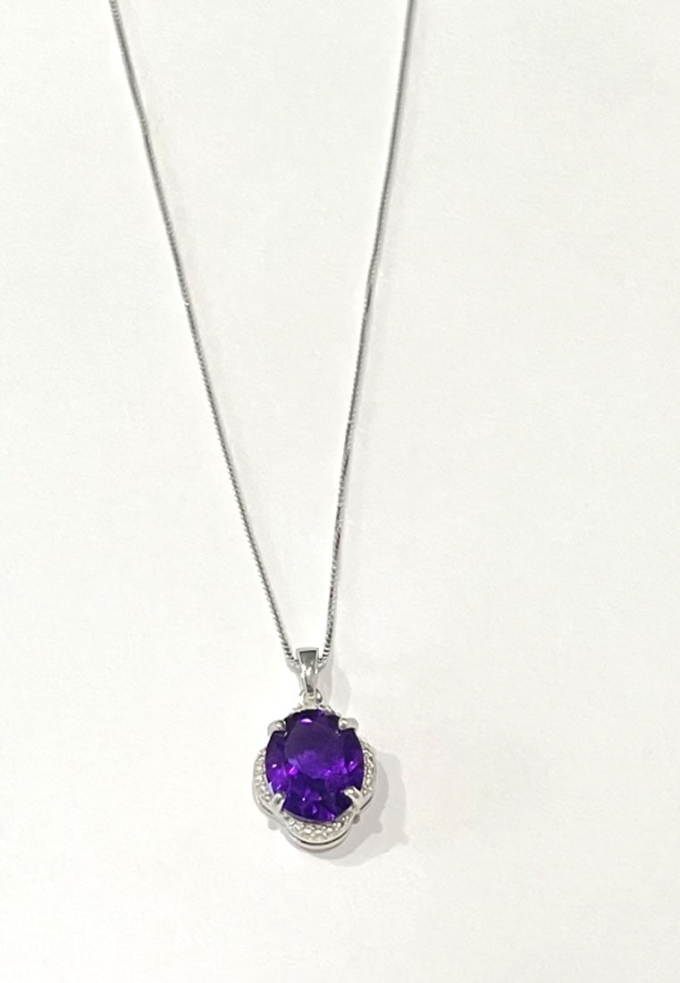 DAZZLING LAVENDER AMETHYST PENDANT NECKLACE (1 of 1)