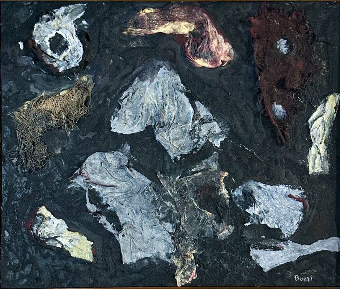 ALBERTO BURRI COLLAGE ON CANVAS (1915-1995) (1 of 4)