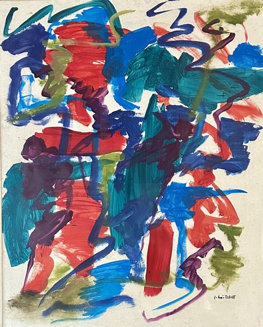 JOAN MITCHELL ABSTRACT OIL ON PAPER (1 of 3)