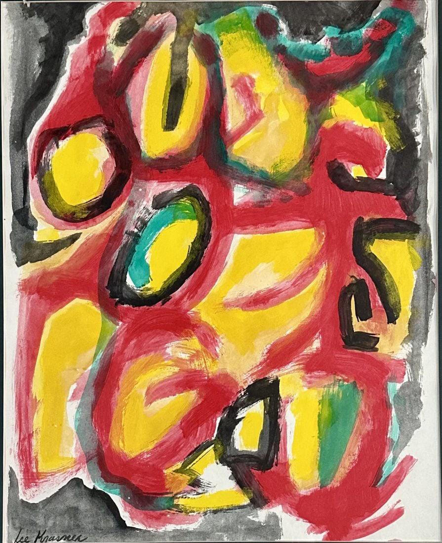 LEE KRASSNER ABSTRACT WATERCOLOR ON PAPER (1 of 3)