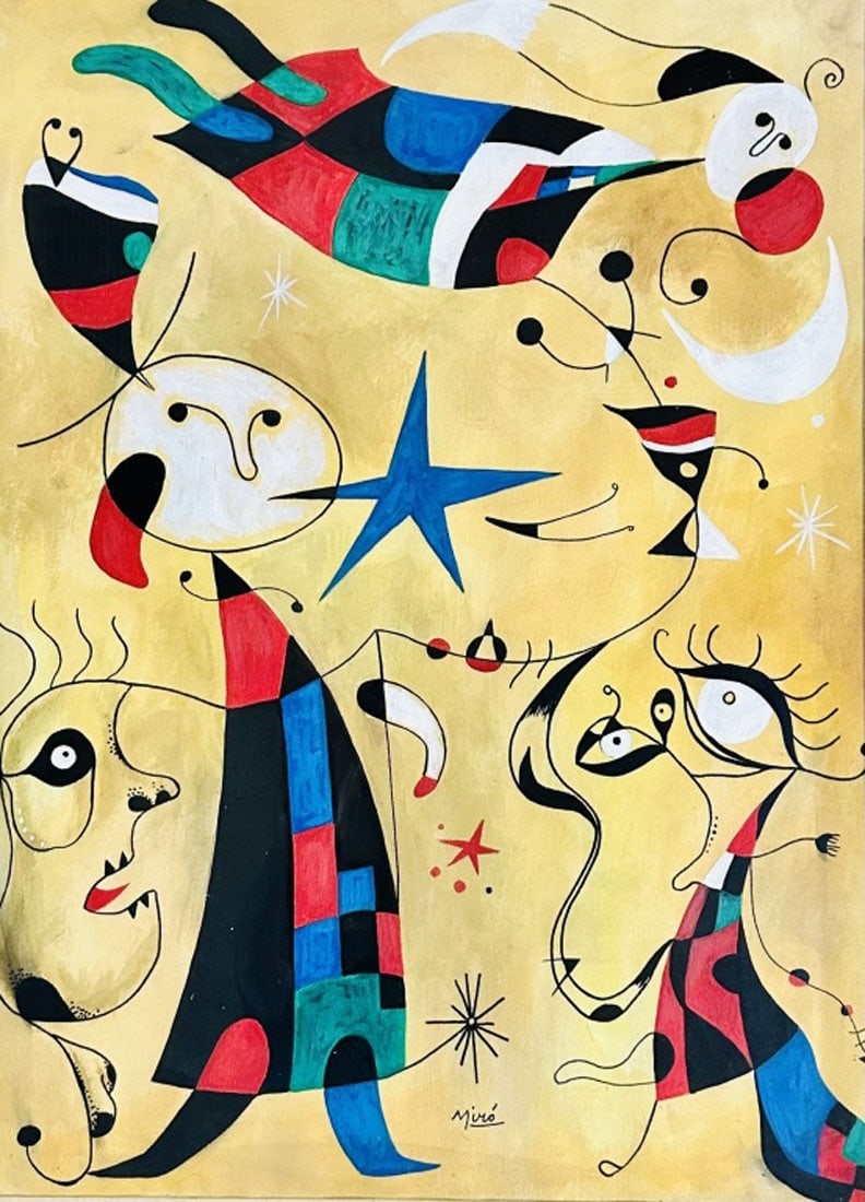 JOAN MIRO SERIGRAPH ON PAPER (1 of 3)