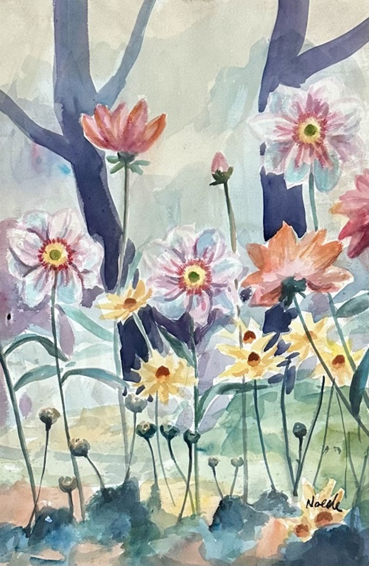 EMIL NOLDE WATERCOLOR ON PAPER STILL LIFE: Attributed to Emil Nolde, no coa, private collection, medium: watercolor, measurements: 24"WX31"H framed, mint condition, frame shows age Biography:Emil Nolde was born as Hans Emil Hansen, near the vi