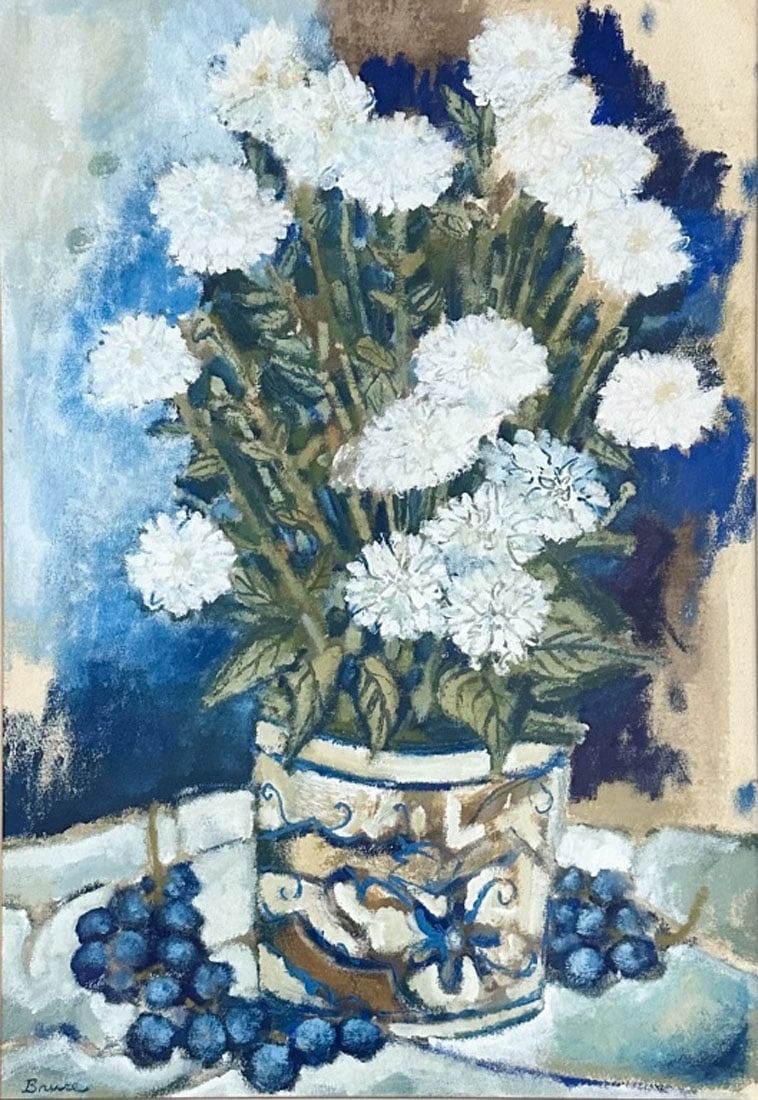 PATRICK HENRY BRUCE OIL ON PAPER: Attributed to Patrick Henry Bruce, no coa, private collection, medium: oil, measurements: Biography: Patrick Henry Bruce was an American cubist painter.Bruce exhibited regularly in the Salon d'Automne