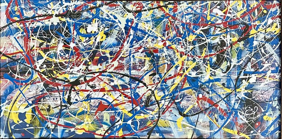 JACKSON POLLOCK OIL ON CANVAS (1 of 3)
