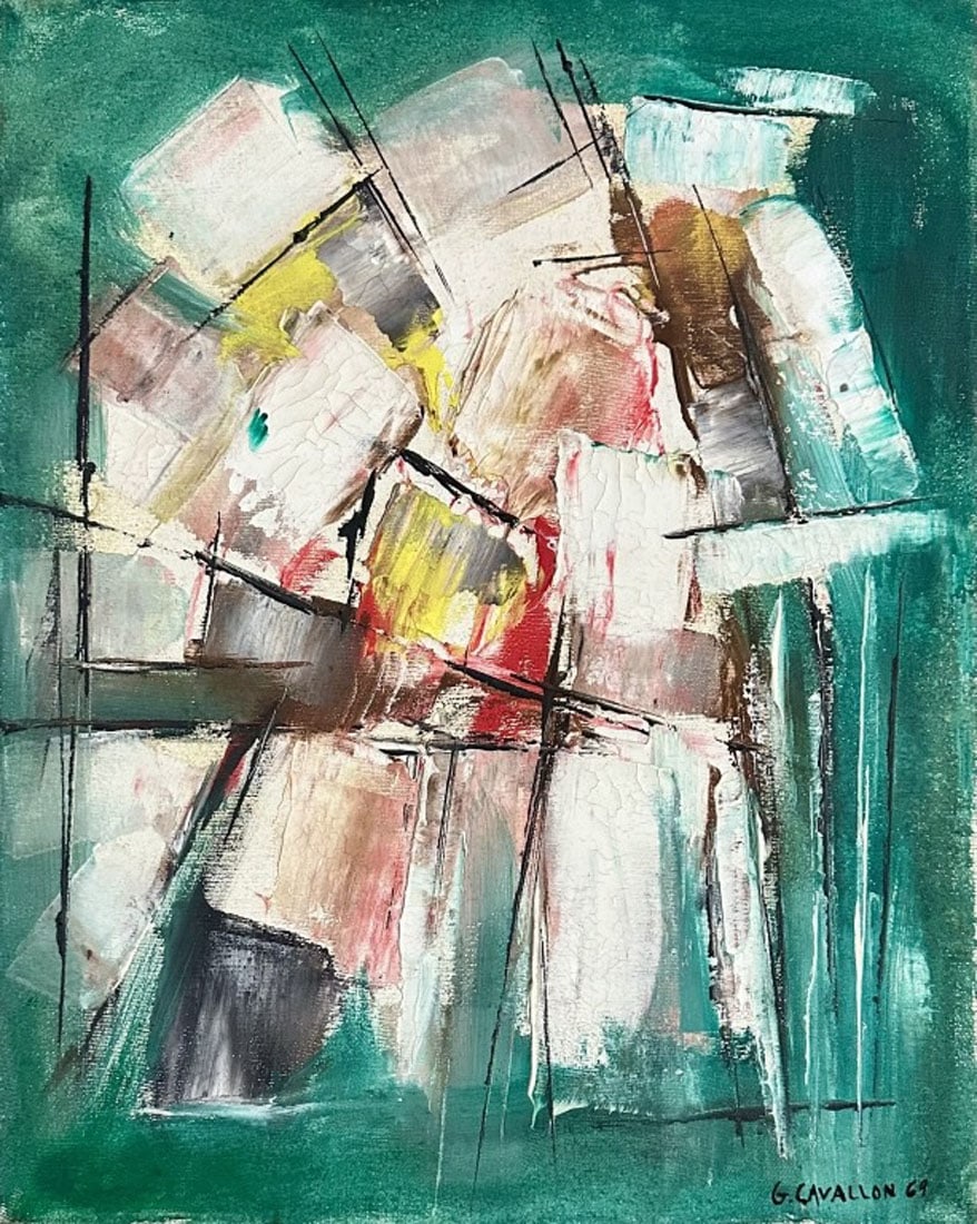 GIORGIO CAVALLON OIL ON CANVAS (1904-1989) (1 of 3)