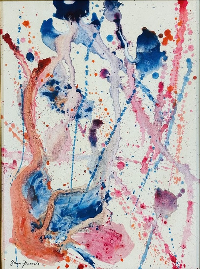 SAM FRANCIS (1923-1994) WATERCOLOR PAINTING (1 of 4)
