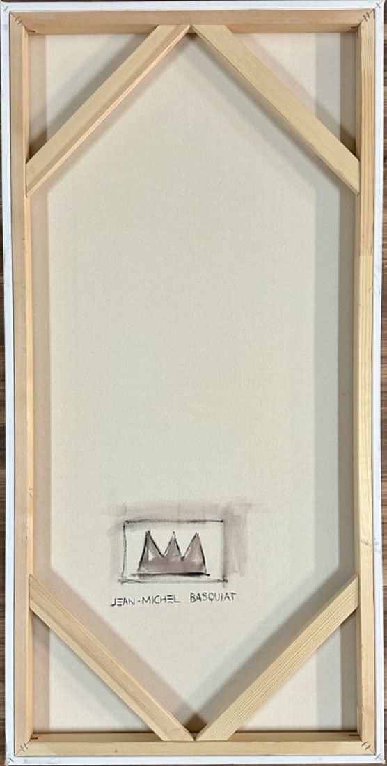 JEAN MICHEL BASQUIAT ABSTRACT OIL ON CANVAS (1 of 3)