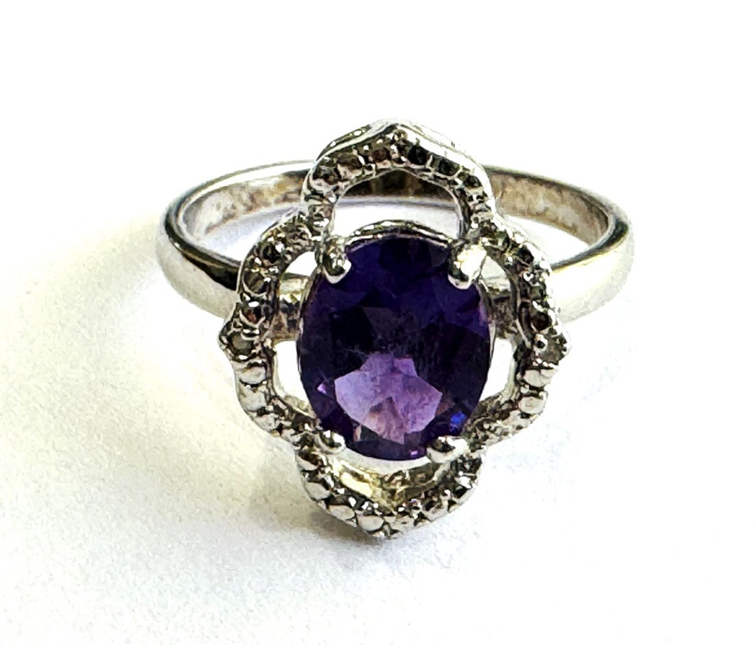 2CT FANTASTIC LAVENDER AMETHYST DECO STYLE RING (1 of 1)