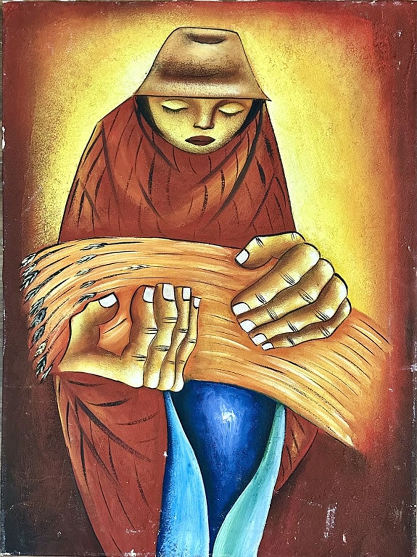 EDUARDO KINGMAN (ECUADOR) OIL ON CANVAS (1 of 3)