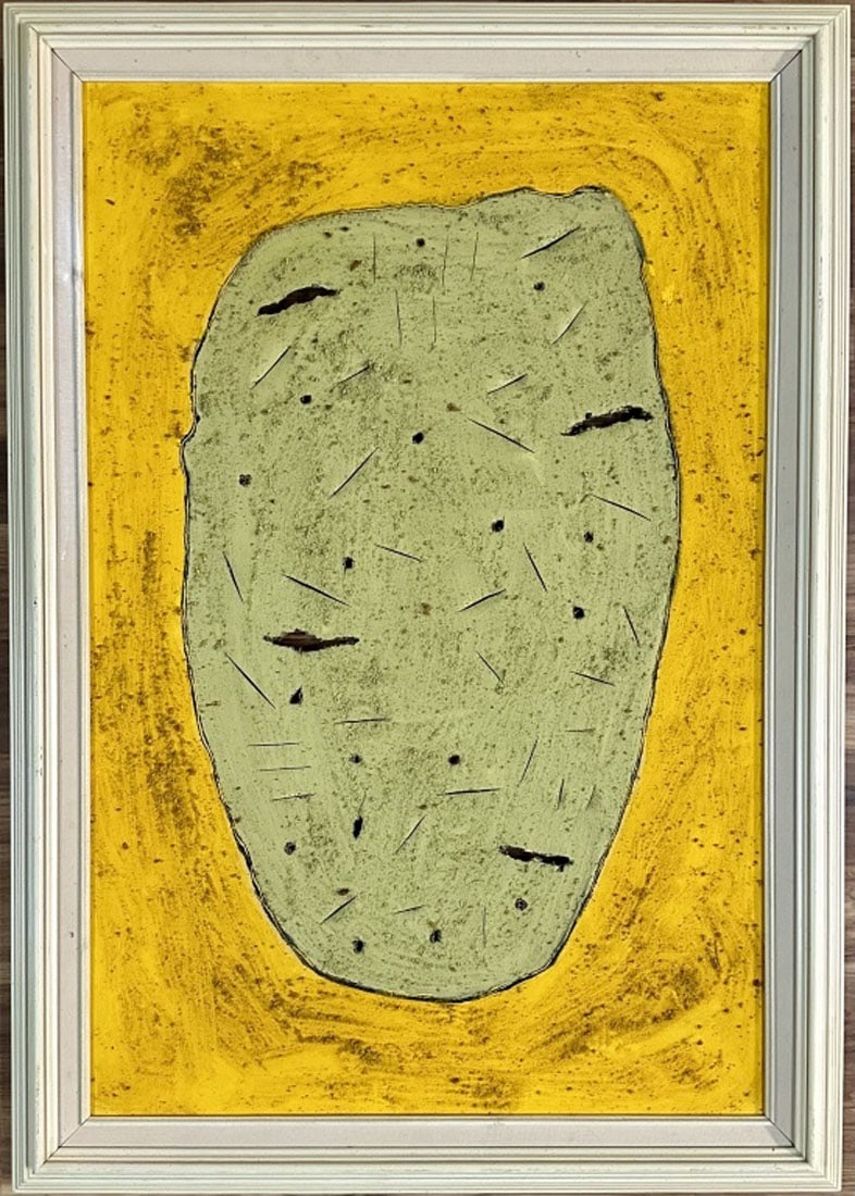 LUCIO FONTANA OIL ON CANVAS (1 of 3)