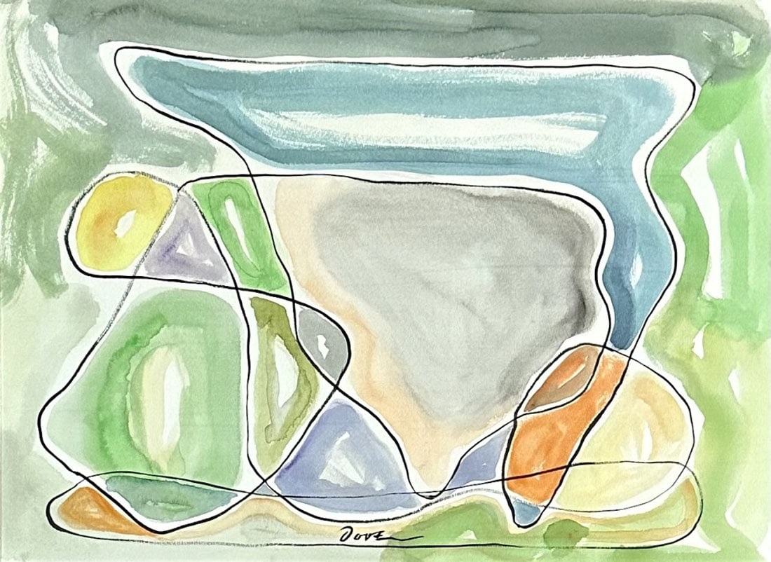 ARTHUR GARFIELD DOVE WATERCOLOR ON PAPER (1 of 3)