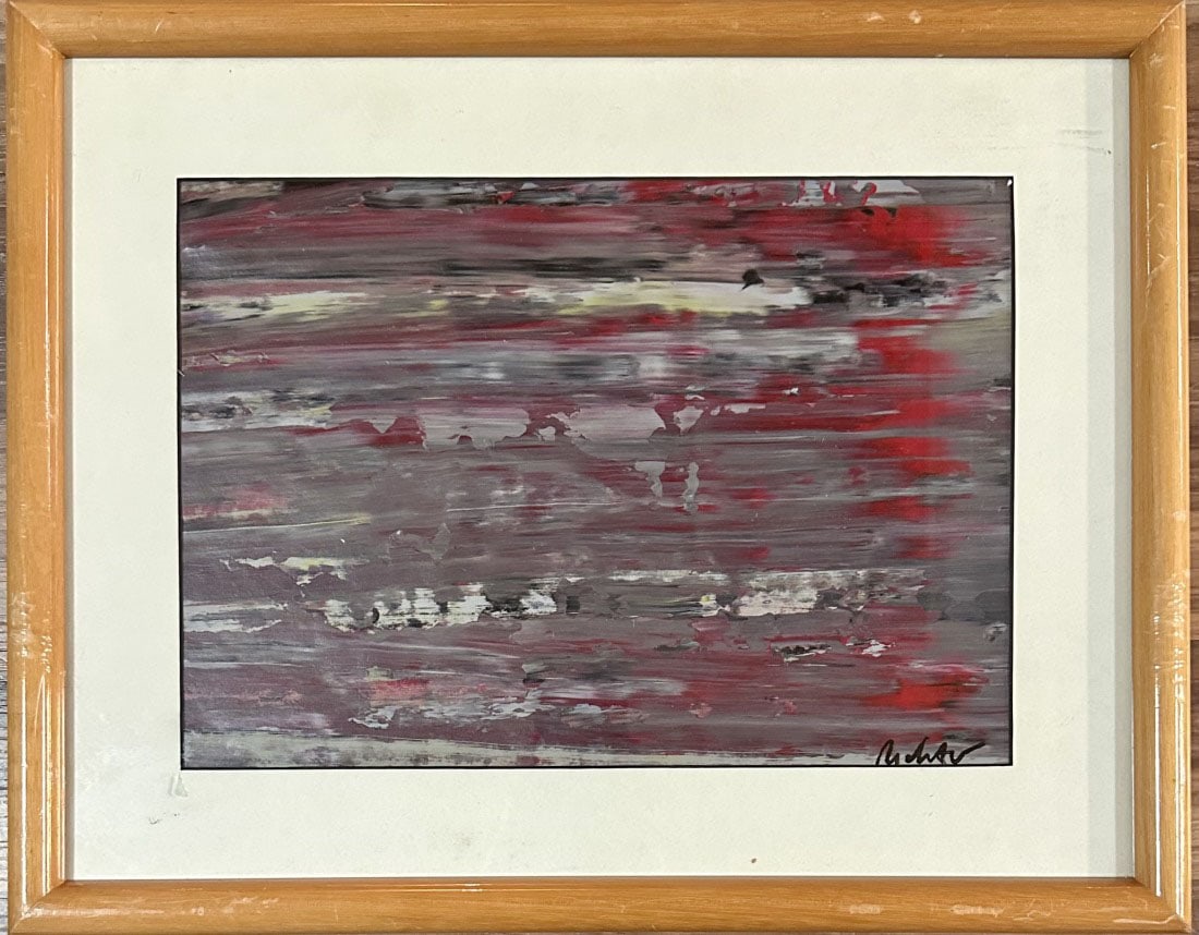 GERHARD RICHTER OIL ON PAPER ABSTRACT (1 of 3)