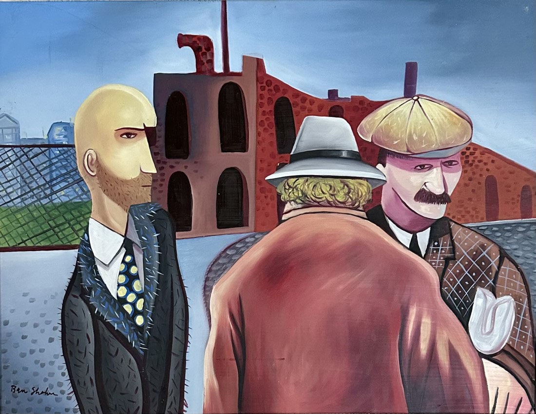 BEN SHAHN OIL ON BOARD (AMERICAN) (1 of 3)