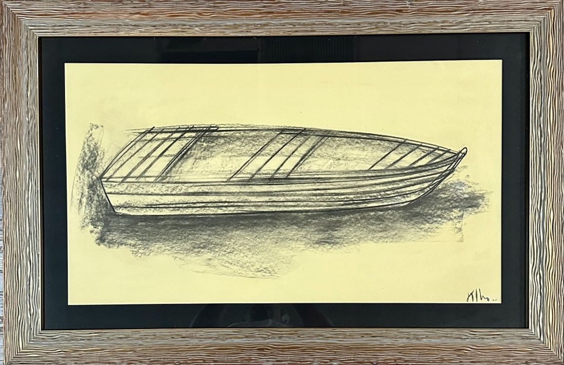 KCHO CHARCOAL ON PAPER (CUBA): Attributed to KCHO, no coa, private collection, medium: charcoal measurements: 29"H X 45"W framed, good condition Biography:"KCHO, born Alexis Leiva Machado on the Isla de Pinos, is a contemporary Cub
