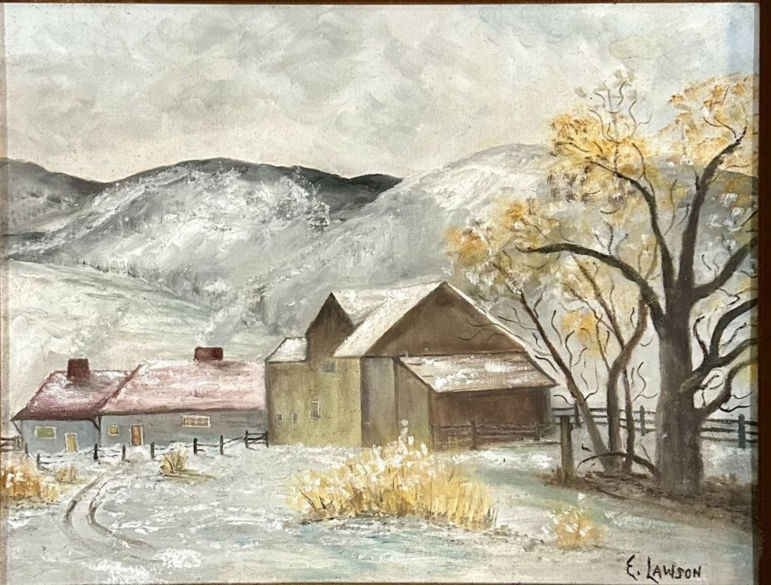 ERNEST LAWSON OIL ON BOARD LANDSCAPE: Attributed to Ernest Lawson, no coa, private collection, medium: oil, measurements: 20"hx24"w framed, mint condition Biography: Ernest Lawson was a Canadian-American painter and exhibited his work at