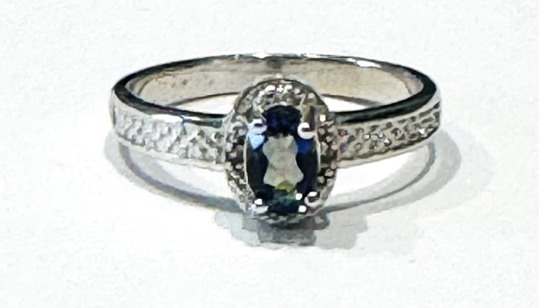 DARLING 1CT MYSTIC TOPAZ OVAL SOLITAIRE RING (1 of 2)