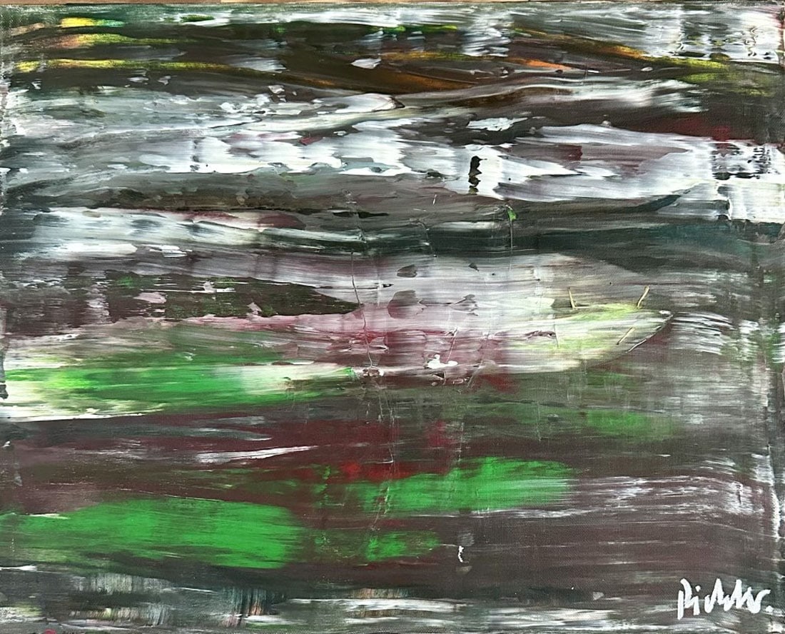 GERHARD RICHTER OIL ON CANVAS ABSTRACT (1 of 3)