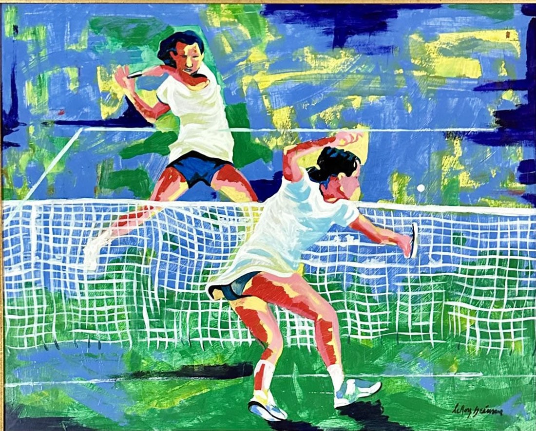 LEROY NEIMAN OIL ON BOARD (AMERICAN): Leroy Neiman, no coa, private collection, medium: oil, measurements: 30"W BY 24"H unframed, good condition framed, Biography: LeRoy Neiman was an American artist known for his brilliantly colored, exp