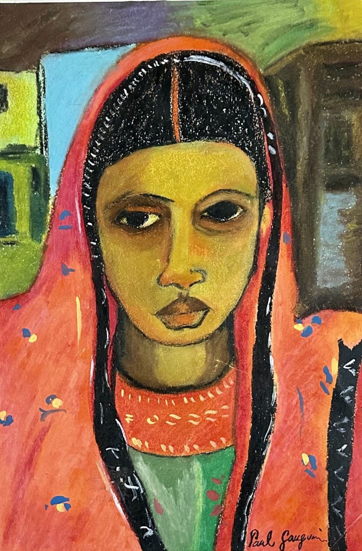 PAUL GAUGUIN FIGURATIVE OIL ON BOARD (FRENCH) (1 of 3)