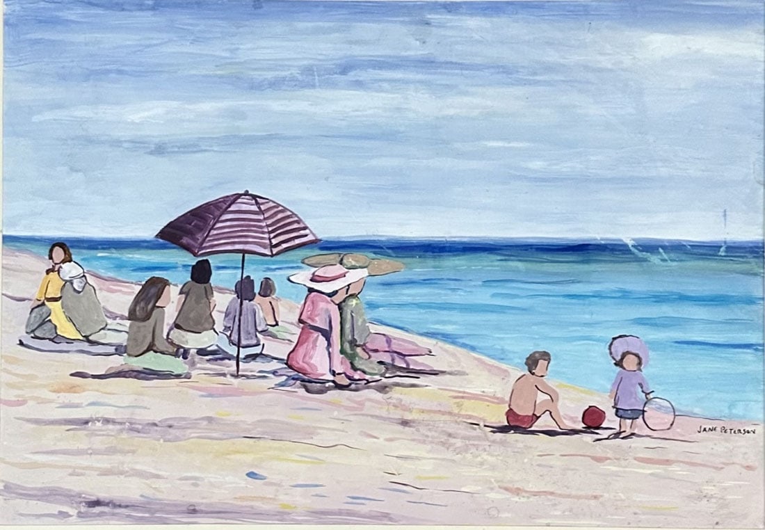 JANE PETERSON IMPRESSIONIST OIL ON PAPER (1 of 3)