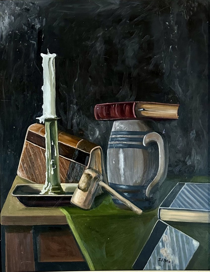 JOHN FREDERICK PETO OIL ON BOARD (AMERICAN) (1 of 3)