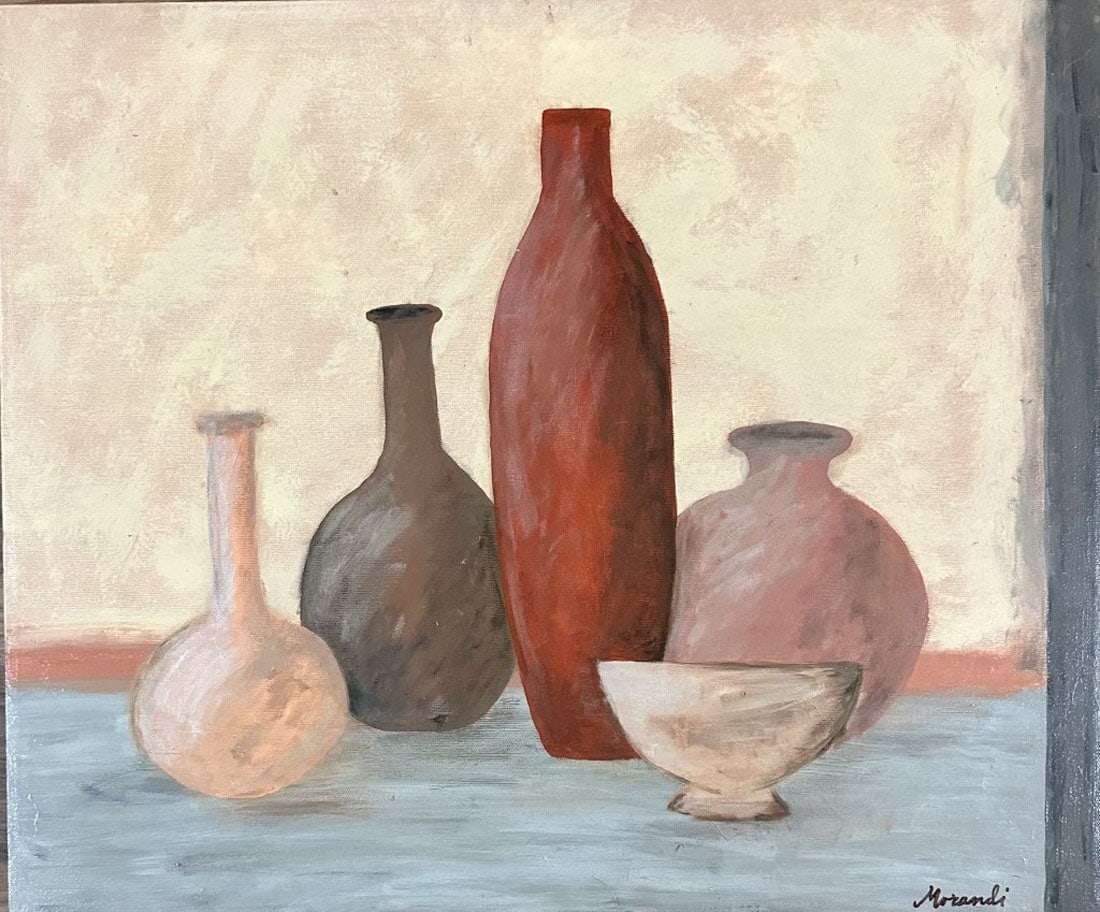 GIORGIO MORANDI STILL LIFE ON CANVAS (1 of 2)